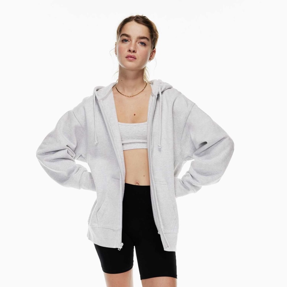 Aritzia TNA Extra Fleece Boyfriend Hoodie in CREAM